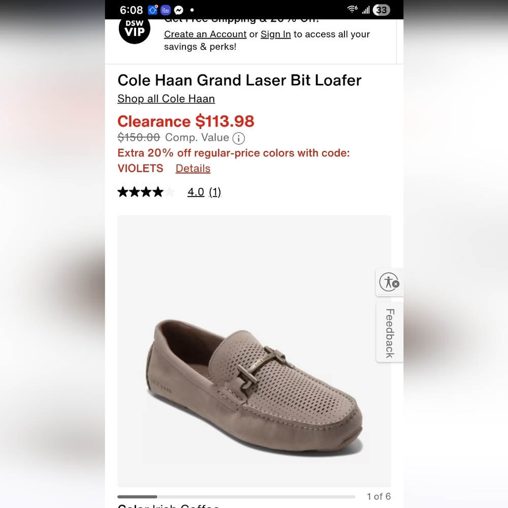 Cole Haan Men's Laser Bit Loafer - Beige